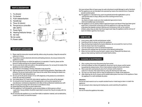 Mayer Air Fryer Instructions