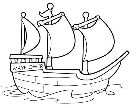Printable Pilgrims Coloring Pages For Kids