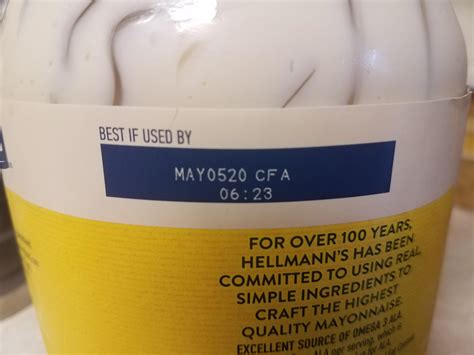 Mayonnaise Expiration Date Opened