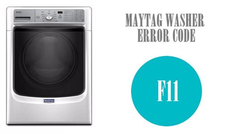 maytag f11 error code reset