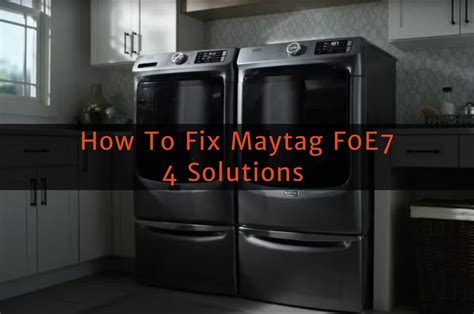 How To Fix The Error Code F80 For Maytag Washing Machine Storables