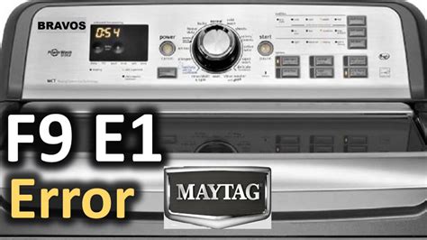 Code e1 f9 is displayed on dishwasher Maytag