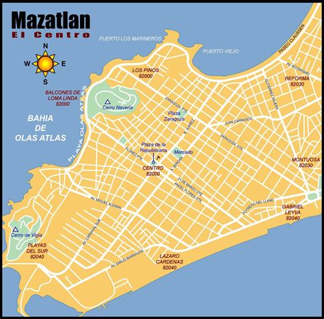 Resort Map Hotel Playa Mazatlan Mazatlan, Mexico