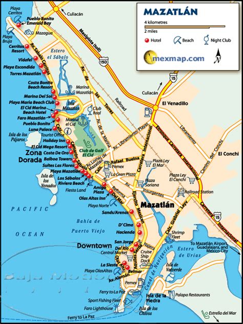mazatlan mexico resorts map