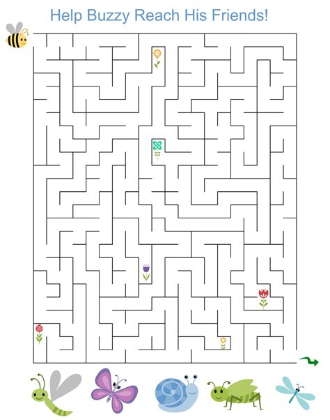 Maze Activity Worksheet Fun