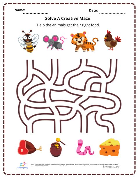 Maze Worksheet Fun