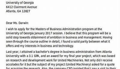 Mba Letter Of Intent Sample