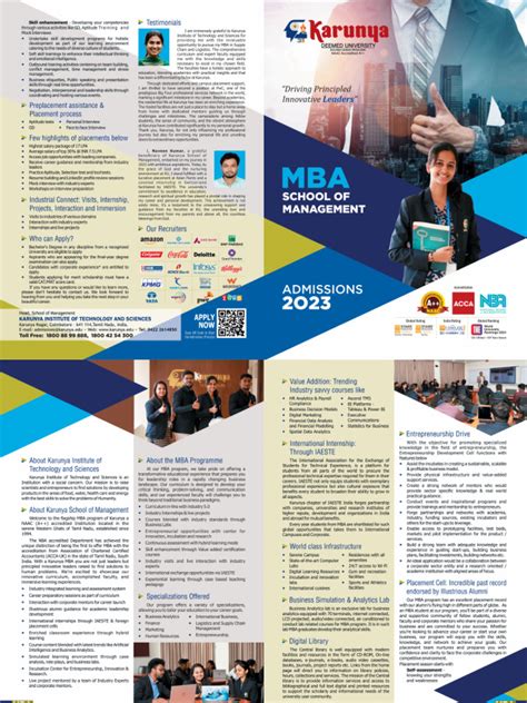 mba brochure
