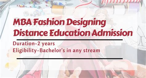 mba in fashion designing distance education
