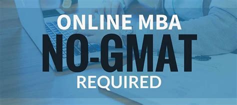 mba online programs no gmat or test waiver