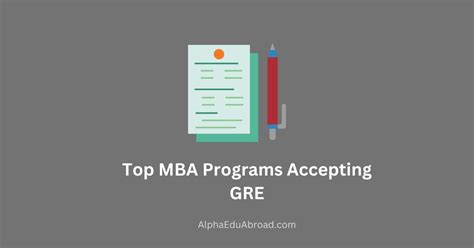 mba programs accepting gre