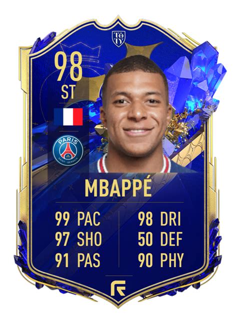 mbappe fifa card png