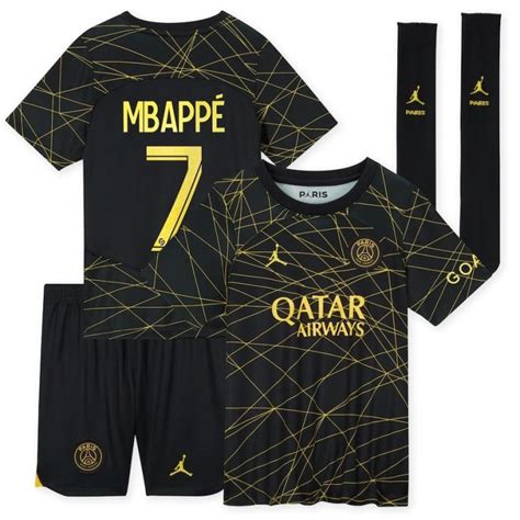 mbappe jersey kids psg black and yellow