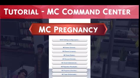 mc command center pregnancy settings