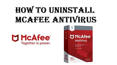 mcafee antivirus programs uninstall