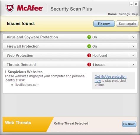 mcafee antivirus scan free