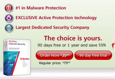 mcafee free trial 90 days internet security