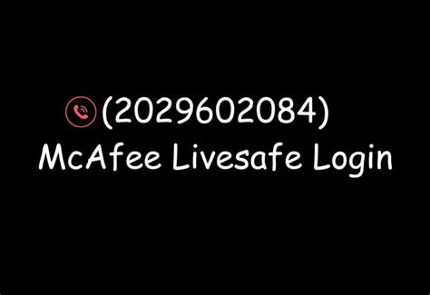 mcafee live safe login account