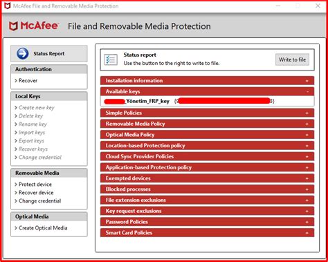 Mcafee Removable Storage File Access Device Rule