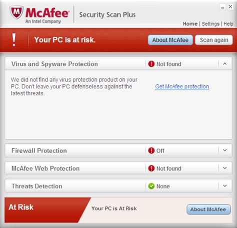 mcafee security scanner scheduler