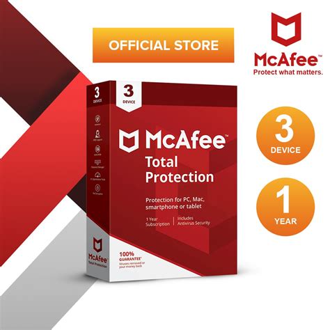 mcafee total protection 1 year 3 device