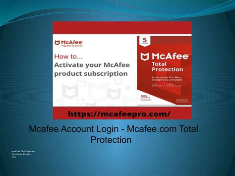 mcafee total protection login account