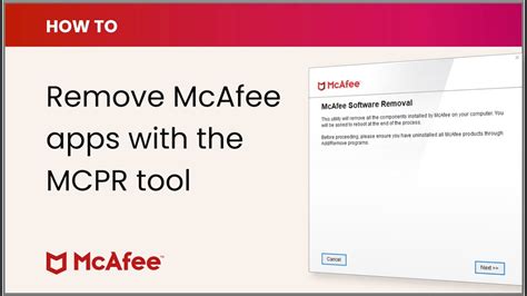 mcafee uninstall tool mcpr