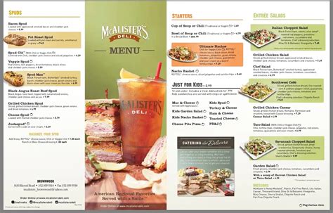 mcalister's menu near me