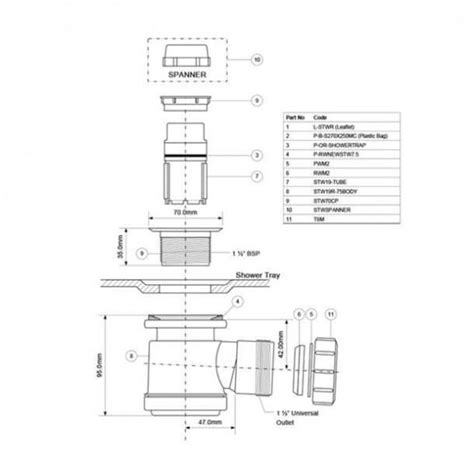 Mcalpine Shower Trap Dimensions