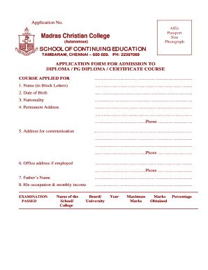 mcc application form