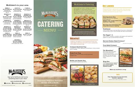 mccallister restaurant catering menu