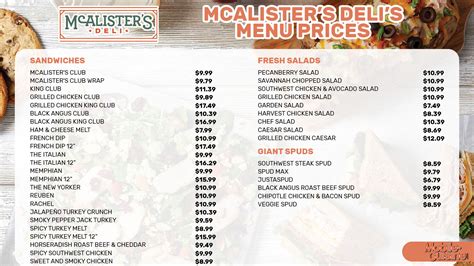 mccallister restaurant menu alcoa tn