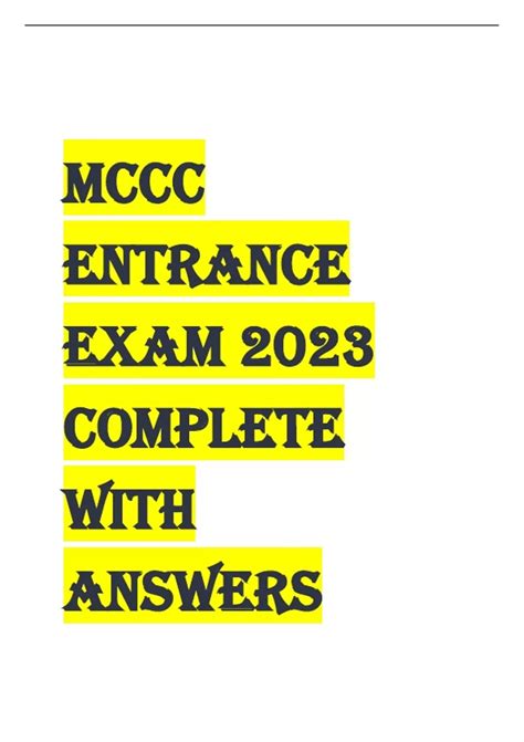 mccc entrance exam quizlet