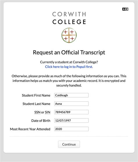 mccneb transcript request