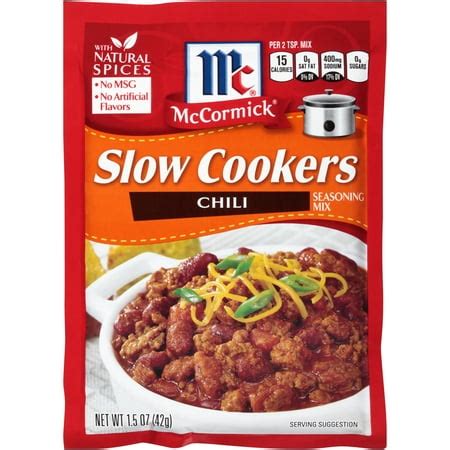 mccormick slow cooker chili mix