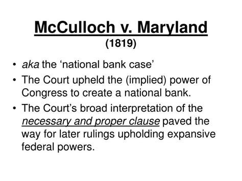 mcculloch v. maryland facts