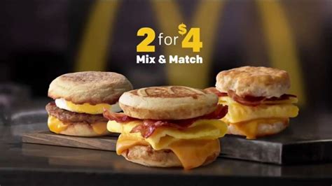 mcdonald's 2 for $4 breakfast sandwiches