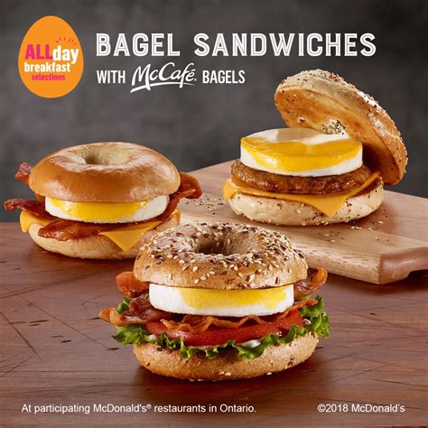 mcdonald's breakfast bagel sandwiches