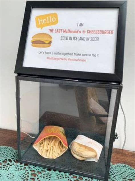 mcdonald's burger in museum