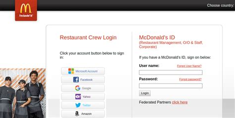 mcdonald's e restaurant login portal