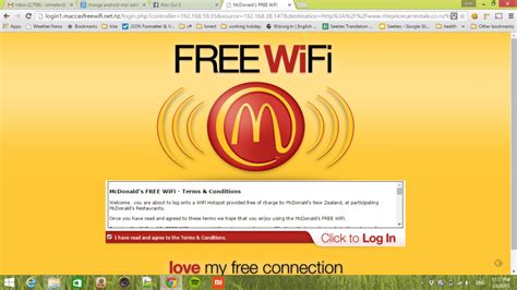 mcdonald's free wifi get connected