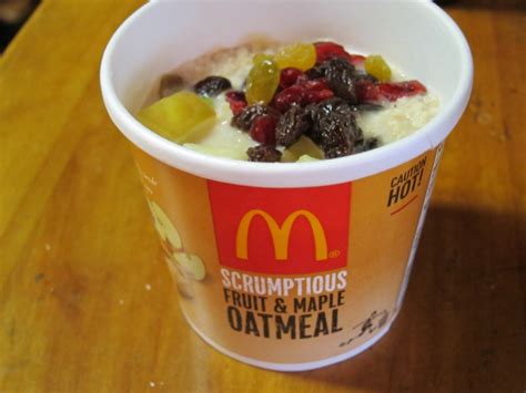 mcdonald's fruit and maple oatmeal nutrition