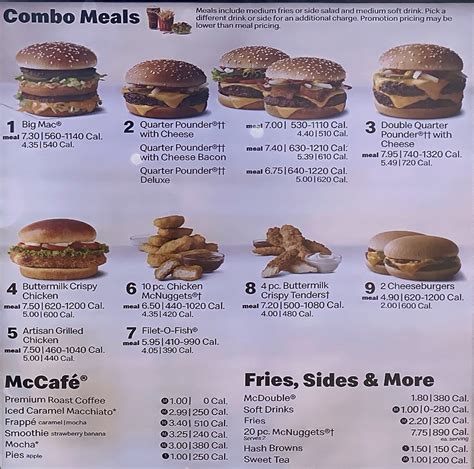 mcdonald's menu prices ontario