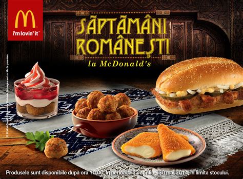mcdonald's menu romania