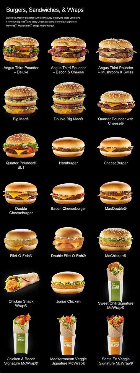 mcdonald's new burger menu