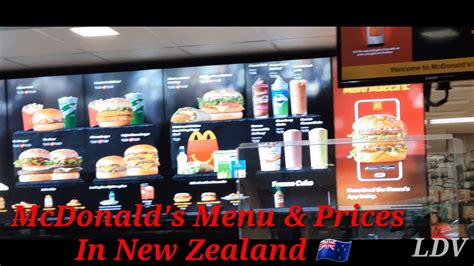 mcdonald's new zealand menu