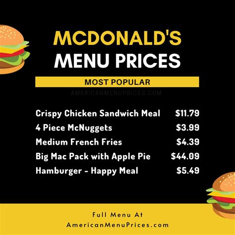 mcdonald's prices in california