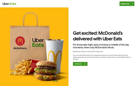 mcdonald's uber eats delivery