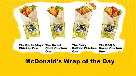 mcdonald's wrap of the day uk saturday