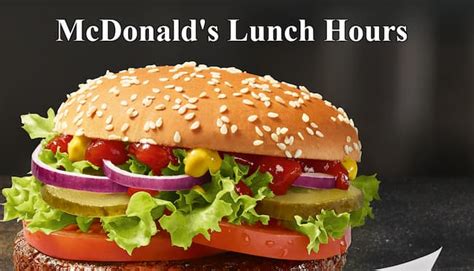 mcdonald s lunch hours